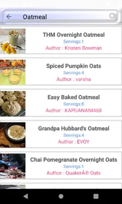 Oatmeal Cuisine android App screenshot 8